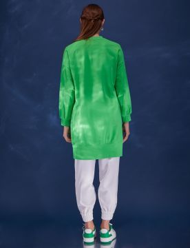 KAYRA Kelebek Broşlu Sweat Yonca Yeşili