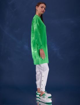 KAYRA Kelebek Broşlu Sweat Yonca Yeşili