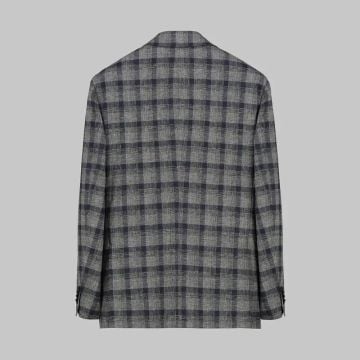 SARAR REXFORD SLİM FİT KARELİ LACİVERT CEKET