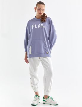 KAYRA  Play Logolu Sweatshirt Havacı Mavi
