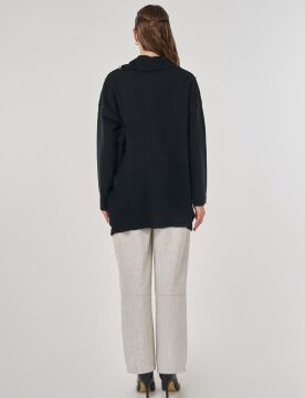 KAYRA Düğme Detaylı Triko Tunik