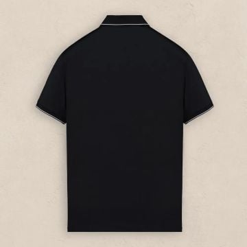 SARAR POLO YAKA CEPLİ TİŞÖRT SİYAH