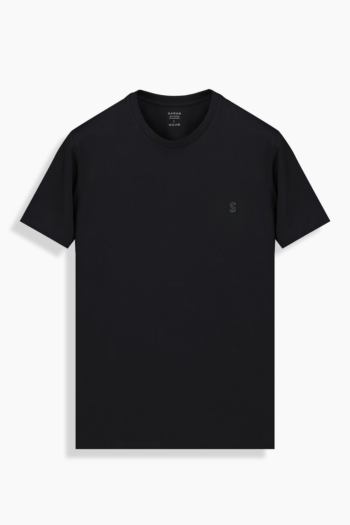 O Yaka Kısa Kol Siyah Tişört