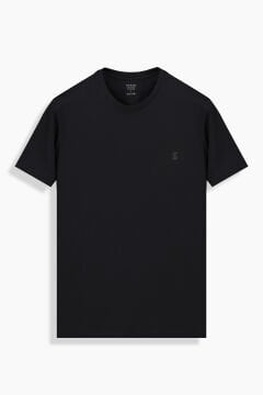 O Yaka Kısa Kol Siyah Tişört