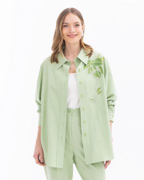 SEÇİL İ̇ŞLEME DETAYLI CEPLİ GÖMLEK