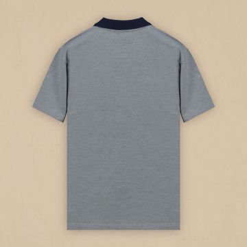 SARAR RENKLİ POLO YAKA KISA KOL LACİVERT TRİKO