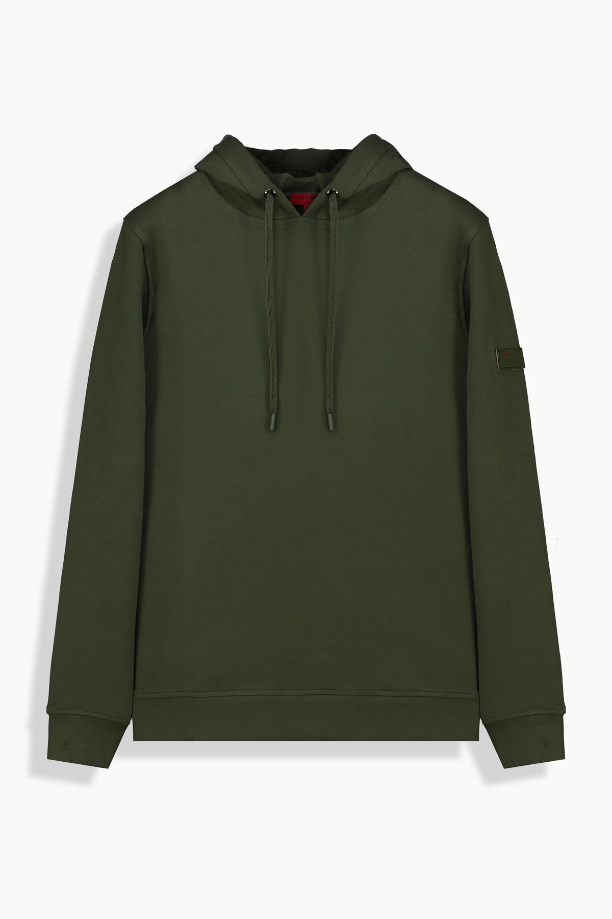 Kapüşonlu Haki Sweatshirt