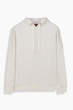 Kapüşonlu Ekru Sweatshirt