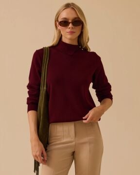 SEÇİL Düğme Detaylı Triko Kazak