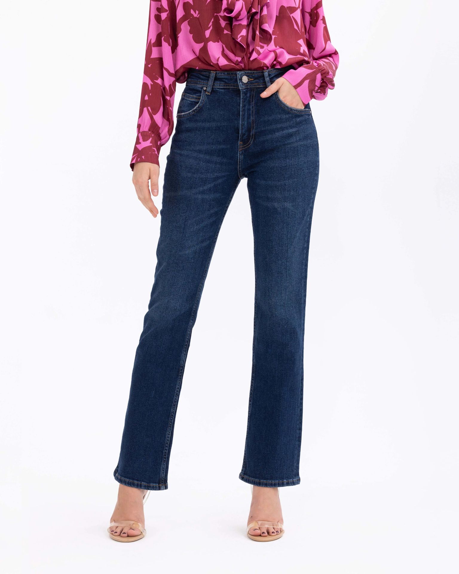 SEÇİL YÜKSEL BEL TAM BOY JEAN PANTOLON