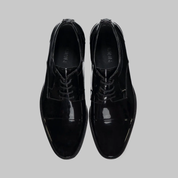 MİKROLİGHT KLASİK SİYAH RUGAN AYAKKABI