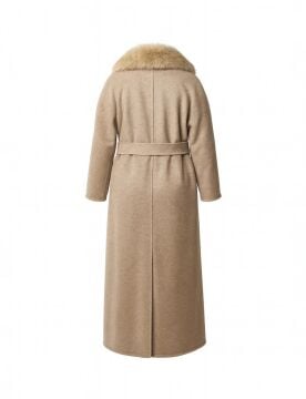 KAYRA Çıkarılabilir Kürk Yakalı Kaşe Kaban