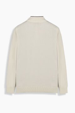 Interview Sarar Fermuarlı Yarım Balıkçı Yaka Gri Triko