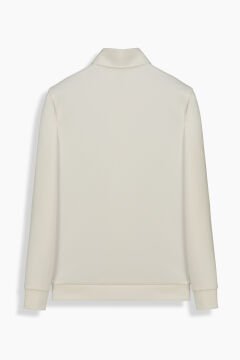 Elvira Polo Yaka Ekru Sweatshirt