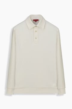 Elvira Polo Yaka Ekru Sweatshirt