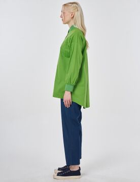 KAYRA Kolej Yaka İşleme Detaylı Pamuklu Bluz