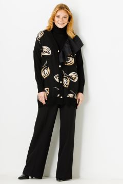 Ghisa Arkası Triko Fırfır Detaylı Hırka