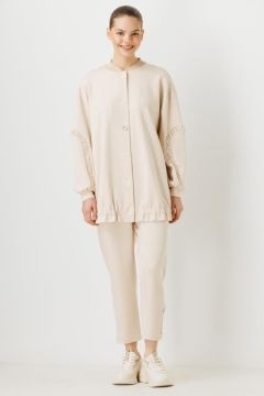 Ghisa Büzgü Detaylı Tunik Pantolon Takımı