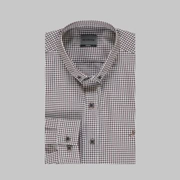 SARAR GOIAS KARELİ KOYU KAHVERENGİ GÖMLEK