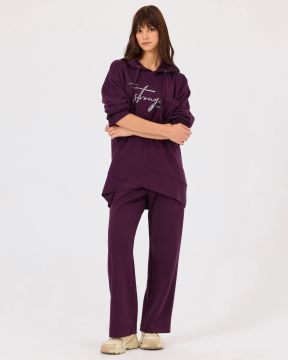 SEÇİL KAPÜŞONLU BASKILI SWEATSHIRT