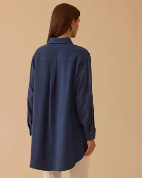 SEÇİL Aksesuar Detaylı Gömlek Yaka Tunik