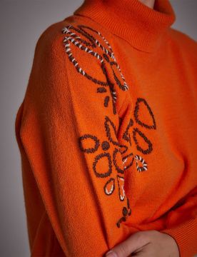 KAYRA Motifli Balıkçı Yaka Triko Tunik