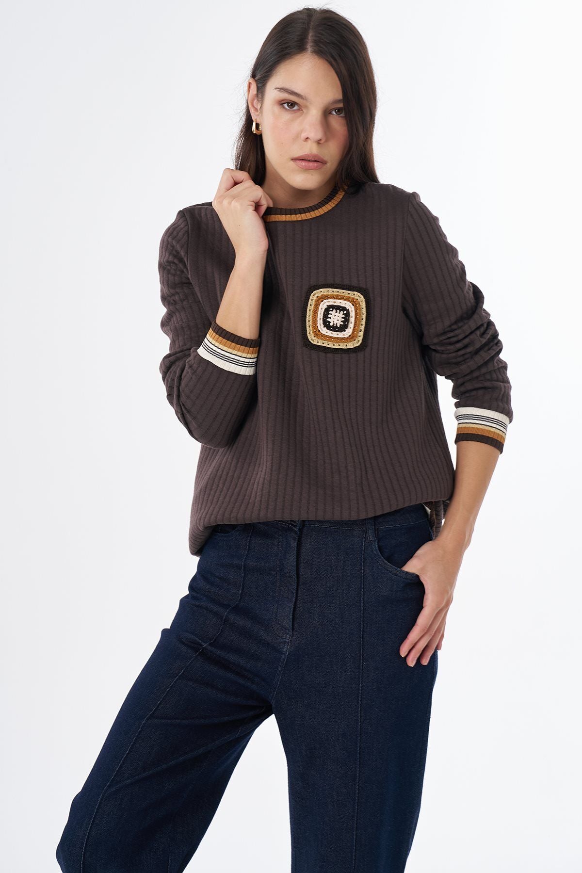 KAYRA Motif Detaylı Sweatshirt