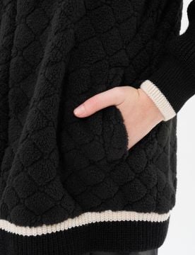 KAYRA Triko Garnili Peluş Ceket