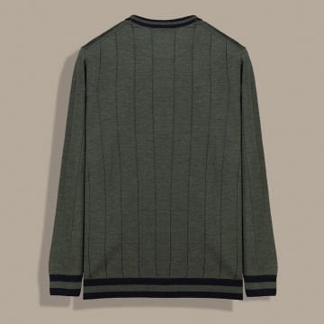 SARAR RENKLİ BİSİKLET YAKA HAKİ TRİKO