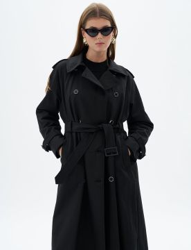 KAYRA Rüzgarlık Detaylı Kemerli Kap