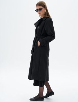 KAYRA Rüzgarlık Detaylı Kemerli Kap