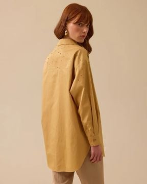 SEÇİL Taş İşlemeli Düğmeli Gömlek