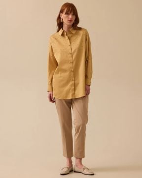 SEÇİL Taş İşlemeli Düğmeli Gömlek