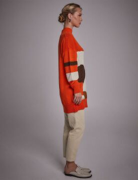 KAYRA Exclusive Soyut Desenli Triko Tunik