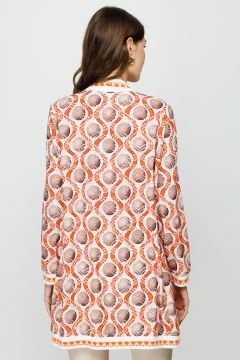 On Ribanalı Desenli Uzun Hırka