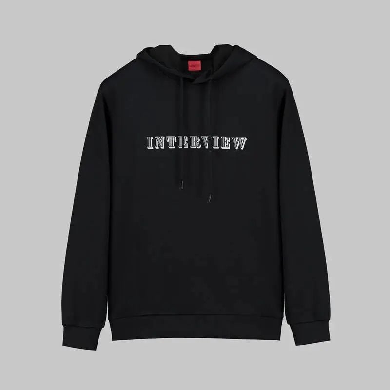 SARAR İNTERVIEW KAPÜŞONLU SİYAH SPOR SWEATSHIRT