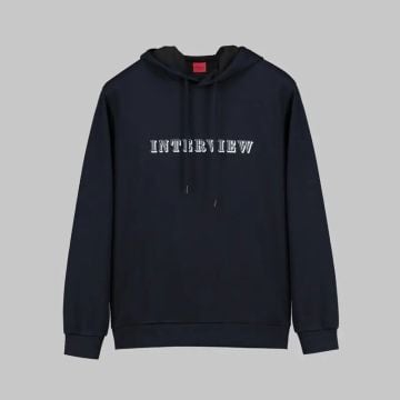 SARAR İNTERVIEW KAPÜŞONLU LACİVERT SPOR SWEATSHIRT