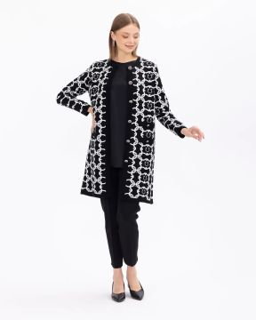 SEÇİL BÜYÜK BEDEN DÜĞMELİ CEPLİ TRİKO HIRKA