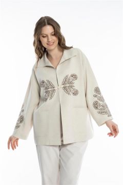 SEDNA NAKIŞLI KETEN CEKET