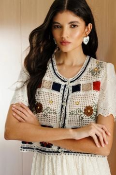 On Triko Örme Crop Hırka