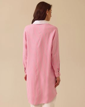 SEÇİL ÇİZGİ DETAYLI NAKIŞLI TUNİK