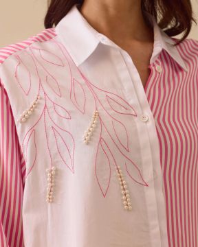 SEÇİL ÇİZGİ DETAYLI NAKIŞLI TUNİK