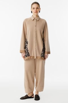 Ghisa Leopar Kumaş Mixli Takım