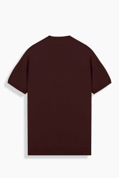 SARAR Bisiklet Yaka Bordo Triko Tişört INTERVIEW