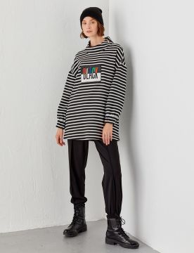 izgili Düşük Kol Sweatshirt