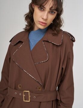 KAYRA Biye Detaylı Trençkot