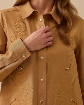 SEÇİL Nakış Detaylı Baskılı Ceket