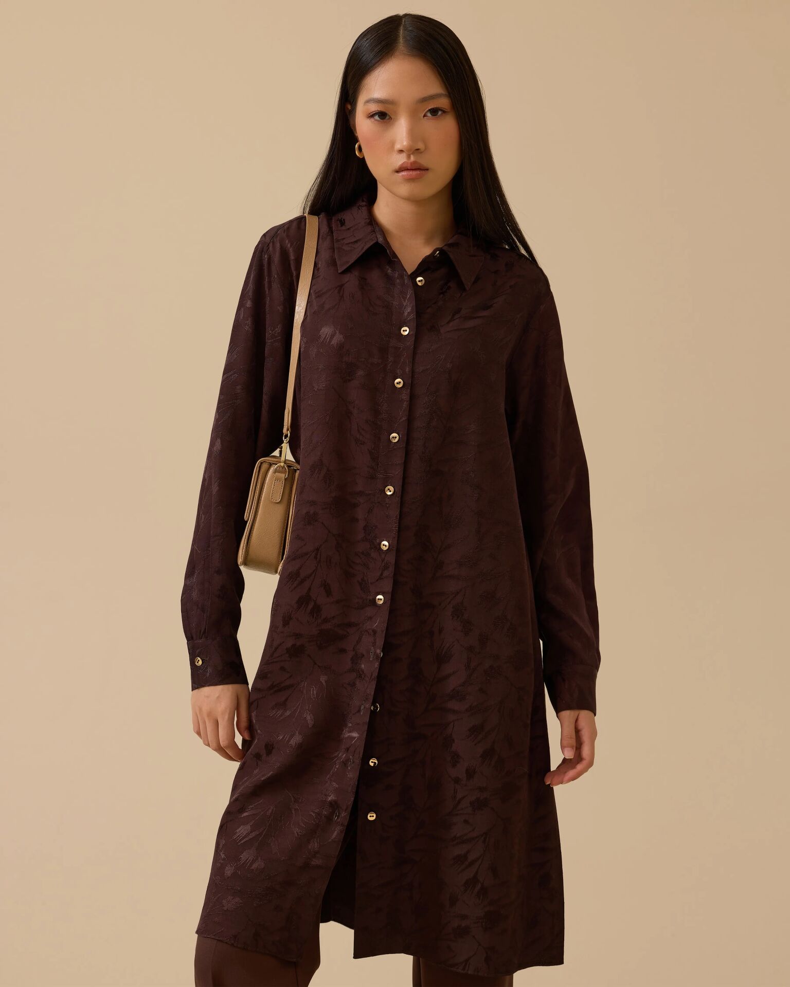 SEÇİL Desenli Uzun Jakar Tunik