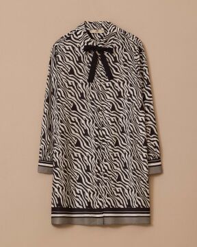 SEÇİL Zebra Desenli Bağlama Detaylı Tunik