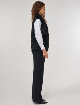 KAYRA Kürk Detaylı Triko Yelek